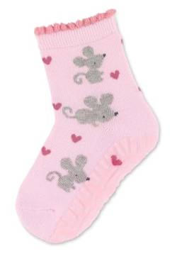 Sterntaler Baby-Mädchen FLI AIR Mäuse Hausschuh-Socken, Rosa, 18 von Sterntaler