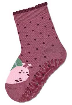 Sterntaler Baby Mädchen Fliesen Socken Baby FLI AIR Schnecke Strümpfe - Fliesen Rutsch Socken Baby - mit Schnecke Motiv und Vollplüsch - pink, 18 von Sterntaler