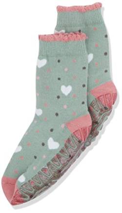 Sterntaler Baby-Mädchen Glitzer-Flitzer AIR Herzen Hausschuh-Socken, Grün, 18 von Sterntaler