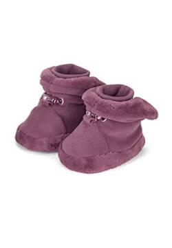 Sterntaler Baby Mädchen Hausschuhe Baby Baby-Schuh - Hausschuhhe Baby, Babyhausschuhe - Mid-Top Babyschuh mit Gummi Sohle - brombeer, 18 von Sterntaler