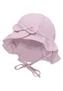 Sterntaler Baby Mädchen Hut Baby Hut Leinen - Baby Hut, Kopfbedeckung Baby Sommer, Sommerhut Baby - aus Baumwolle - rosa, 49 von Sterntaler