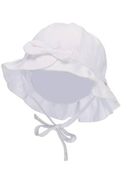 Sterntaler Baby Mädchen Hut Baby Hut Leinen - Baby Hut, Kopfbedeckung Baby Sommer, Sommerhut Baby - aus Baumwolle - weiß, 41 von Sterntaler