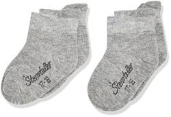 Sterntaler Baby - Mädchen Sneaker-söckchen Dp Uni Socken, Silber Mel., 19/22 EU von Sterntaler