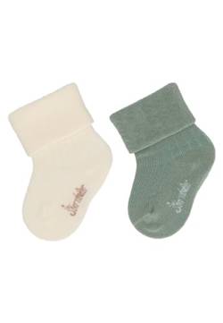 Sterntaler Baby -Socken 2er Pack Rippe Umschlag für Jungen - Babysocken mit Rippenmuster und Umschlag - Erstlingssocken für warme Babyfüße - ecru, 14 von Sterntaler