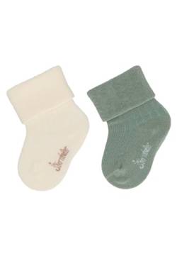 Sterntaler Baby -Socken 2er Pack Rippe Umschlag für Jungen - Babysocken mit Rippenmuster und Umschlag - Erstlingssocken für warme Babyfüße - ecru, 16 von Sterntaler