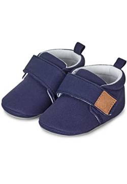 Sterntaler Baby Unisex Krabbelschuhe Baby Babykrabbelschuh uni - Krabbelschuhe Baby - mit rutschfester Sternensohle - marine, 21-22 von Sterntaler