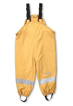 Sterntaler Baby Unisex Regenhose Kinder Träger Regenträgerhose gefüttert - Regenhose - Wasserdicht Druckknopf und verschweißte Nähte - mittelgelb, 74 von Sterntaler