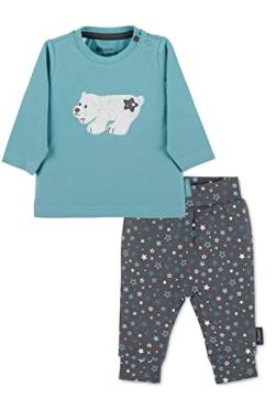 Sterntaler Baby Unisex Set Shirt und lange Hose Set Langarm-Shirt und Hose Eisbär Elia - Langarmshirt Kinder - dunkelgrau, 56 von Sterntaler