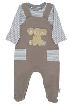 Sterntaler Baby Unisex Strampler-Set Strampler-Set Jersey Elefant Eddy - Strampler Baby, Babybody, Babykleidung - grau, 62 von Sterntaler