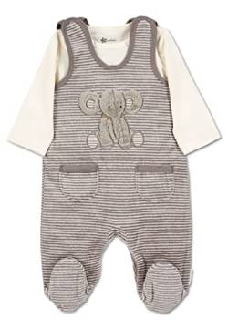 Sterntaler Baby Unisex Strampler-Set Strampler-Set Nicki Elefant Eddy - Strampler Baby, Babybody, Babykleidung - grau, 56 von Sterntaler