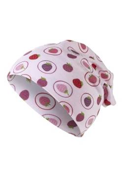 Sterntaler Beanie Erdbeeren Sommer Jersey - Babymütze aus Flammgarnjersey für Mädchen mit UV Schutz 50+ - Leichte Mütze mit Erdbeer -Druck schützt den Kopf an heißen Tagen vor der Sonne - rosa, 43 von Sterntaler