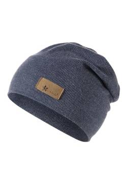 Sterntaler Beanie Rippen - Slouch -Beanie gestrickt mit stylischem Umschlag - Leichte Mütze für Babys - Beanie Jungen mit feinem Rippenmuster - marine, 47 von Sterntaler