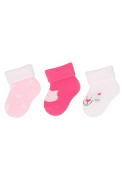 Sterntaler Erstlingssocken 3er Pack Käfer Umschlag - Socken für Mädchen - Babysocken mit Umschlag und Motiven - rosa, 0 von Sterntaler