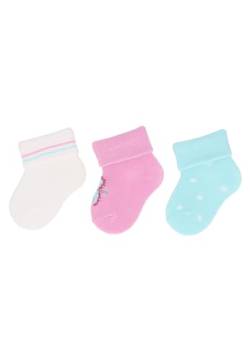 Sterntaler Erstlingssocken 3er Pack Seepferd Umschlag - Socken für Mädchen - Babysocken mit Umschlag und Motiven - weiß, 0 von Sterntaler