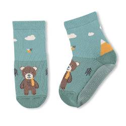 Sterntaler Jungen Fli Fli Air Hausschuh Socken, Helltürkis, 18 EU von Sterntaler