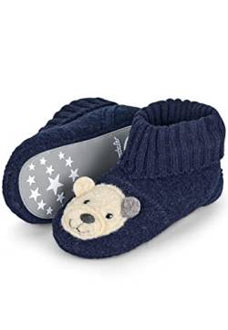 Sterntaler Jungen Hausschuhe Baby Hausschuh Filz Eisbär Elia, Marine, 30 EU von Sterntaler