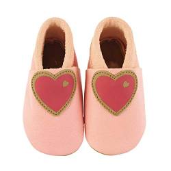 Sterntaler Jungen Mädchen Baby-Krabbelschuh Leder Flache Hausschuhe, Rosa, 20 EU von Sterntaler