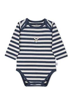 Sterntaler Kleinkind Jungen Baby Body GOTS Langarm Body Emmi - Body Baby - aus geringeltem Jersey mit Esel Stickerei - marine, 80 von Sterntaler