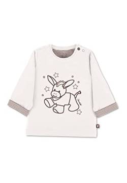 Sterntaler Kleinkind Jungen Langarmshirt Baby GOTS Langarm-Shirt Emmi Druck - Baby Shirt Langarm - mit Esel Druck und Knopf - beige, 86 von Sterntaler