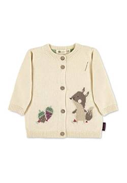 Sterntaler Kleinkind Mädchen Strickjacke Baby GOTS Strick Eichhörnchen Jacke - Strickjacke Baby - Strickjacke Eichhörnchen mit Knopfleiste - beige, 80 von Sterntaler