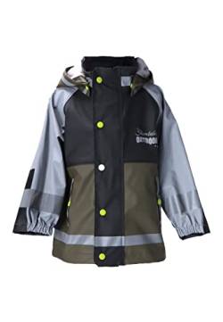 Sterntaler Kleinkind Unisex Regenjacke Kinder Funktions-Regenjacke - Wasserdicht mit Reißverschluss und verschweißten Nähten - dunkelgrün, 86 von Sterntaler