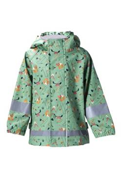 Sterntaler Kleinkind Unisex Regenjacke Kinder Regenjacke Waldtiere - Regenjacke Kind - Wasserdicht Reissverschluss und verschweißte Nähte - grün, 104 von Sterntaler