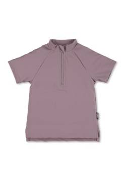 Sterntaler Kurzarm -Schwimmshirt - Schwimmshirt aus Bademodenstoff- UV Shirt für Mädchen mit UV -Schutz 50+ und Reißverschluss - Rashguard Baby und Kinder für Badespaß - blasslila, 110 von Sterntaler
