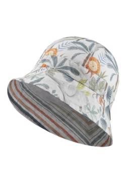 Sterntaler Safarihut Dschungel - Kopfbedeckung mit UV 50+ - Unisex Kinder Hut aus weicher Baumwolle - Kinder Sonnenhut gefüttert mit Bio -Batist für optimalen Sonnenschutz - weiß, 51 von Sterntaler
