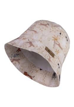 Sterntaler Safarihut Zootiere aus Bio -Popeline mit UV 50 - Unisex Kinder Hut mit Aufdruck schützt den Kopf vor der Sonne - Kinder Sonnenhut für Spielspaß an heißen Tagen - beige, 53 von Sterntaler