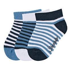 Sterntaler Sneaker-Söckchen, 3er-Pack, Ringel-Motiv, Größe: 18, Blau (Marine) von Sterntaler