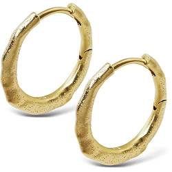Premium Ohrringe aus 925 Sterling Silber Vergoldet | Funkelnde Creolen für Damen/Mädchen von Sternvoll Jewelry