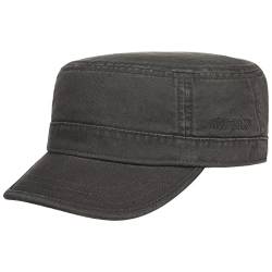 Stetson Gosper Army Cap Damen/Herren - Urban Armycap aus Baumwolle - Militärcap mit UV-Schutz 40 - Mütze Militär Sommer/Winter dunkelgrau L (58-59 cm) von Stetson