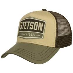 Stetson Highway Trucker Cap Small Basecap Baseballcap Meshcap Snapback Truckercap Kinder/Herren - Snapback, mit Schirm Herbst-Winter Frühling-Sommer - One Size Oliv von Stetson