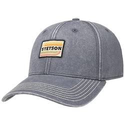 Stetson Lenloy Cotton Cap Herren One Size (55-60 cm) - UV-Schutz 40+ - Leichte Strapback aus 100% Baumwolle - Verstellbare Baseballcap - Sommer/Winter grau One Size von Stetson