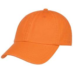 Stetson Rector Basecap - Cap für Damen/Herren - Sonnenschutz-Cap aus Baumwolle (UV-Schutz 40+) - Baumwollcap größenverstellbar (55-60 cm) - Baseballcap Sommer/Winter orange One Size von Stetson