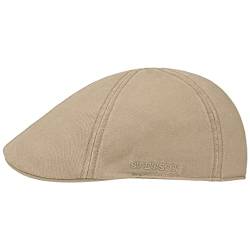 Stetson Texas Cotton Flatcap mit UV Schutz 40+ - Schirmmütze aus Baumwolle - Unifarbene Mütze Frühjahr/Sommer beige XL (60-61 cm) von Stetson