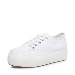 Steve Madden Damen Elore Sneaker, Weiß, 38 EU von Steve Madden