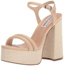 Steve Madden Damen Tiera Sandale mit Absatz, Naturfarben/Mehrfarbig, 41 EU von Steve Madden