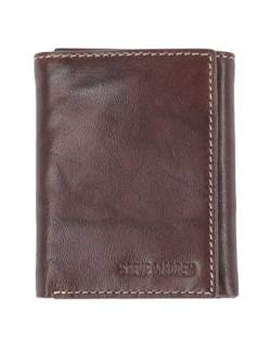 Steve Madden Herren Leather RFID Wallet Extra Capacity Attached Flip Pocket Geldbörse, Braun (Antiquität) von Steve Madden