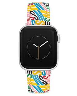 Steve Madden Modisches Armband für Apple Watch, sicher, verstellbar, passend für die meisten Handgelenke, mehrfarbig, multi von Steve Madden