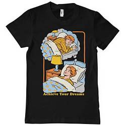 Steven Rhodes Offizielles Lizenzprodukt Achieve Your Dreams Herren-T-Shirt (Schwarz), X-Large von Steven Rhodes