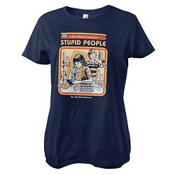 Steven Rhodes Offizielles Lizenzprodukt Cure for Stupid People Frauen T-Shirt (Marineblau), Medium von Steven Rhodes