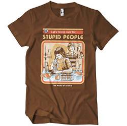 Steven Rhodes Offizielles Lizenzprodukt Cure for Stupid People Herren-T-Shirt (Braun), Large von Steven Rhodes