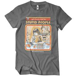 Steven Rhodes Offizielles Lizenzprodukt Cure for Stupid People Herren-T-Shirt (Dunkelgrau), Medium von Steven Rhodes