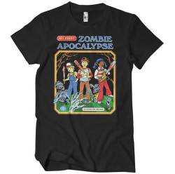 Steven Rhodes Offizielles Lizenzprodukt My First Zombie Apocalypse Herren-T-Shirt (Schwarz), XX-Large von Steven Rhodes