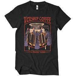 Steven Rhodes Offizielles Lizenzprodukt Worship Coffee Herren-T-Shirt (Schwarz), Large von Steven Rhodes