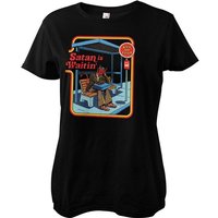 Steven Rhodes T-Shirt Satan Is Waiting Girly Tee von Steven Rhodes