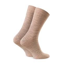 Steven Herren Socken MERINO WOLLE Seamless Diabetiker Socken Outdoor (DE/NL/SE/PL, Numerisch, 44, 46, Regular, Regular, Beige) von Steven