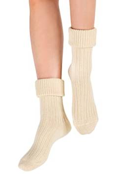 Steven SCHLAFSOCKEN 067 - Damen Bettsocken Acryl-Wolle Kompression Winter (as3, numeric, numeric_38, numeric_40, regular, regular, Vanilla) von Steven