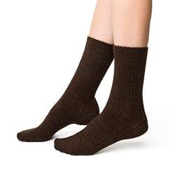 Wollsocken Für Damen und Herren, 9% Alpaka socken, Warm und Bequem Unisex-Wadensocken, Thermoeffekt, Hausschuhe Und Socken Zum Wandern, Socken Zum Schlafen - 1 pair - 38-40 von Steven